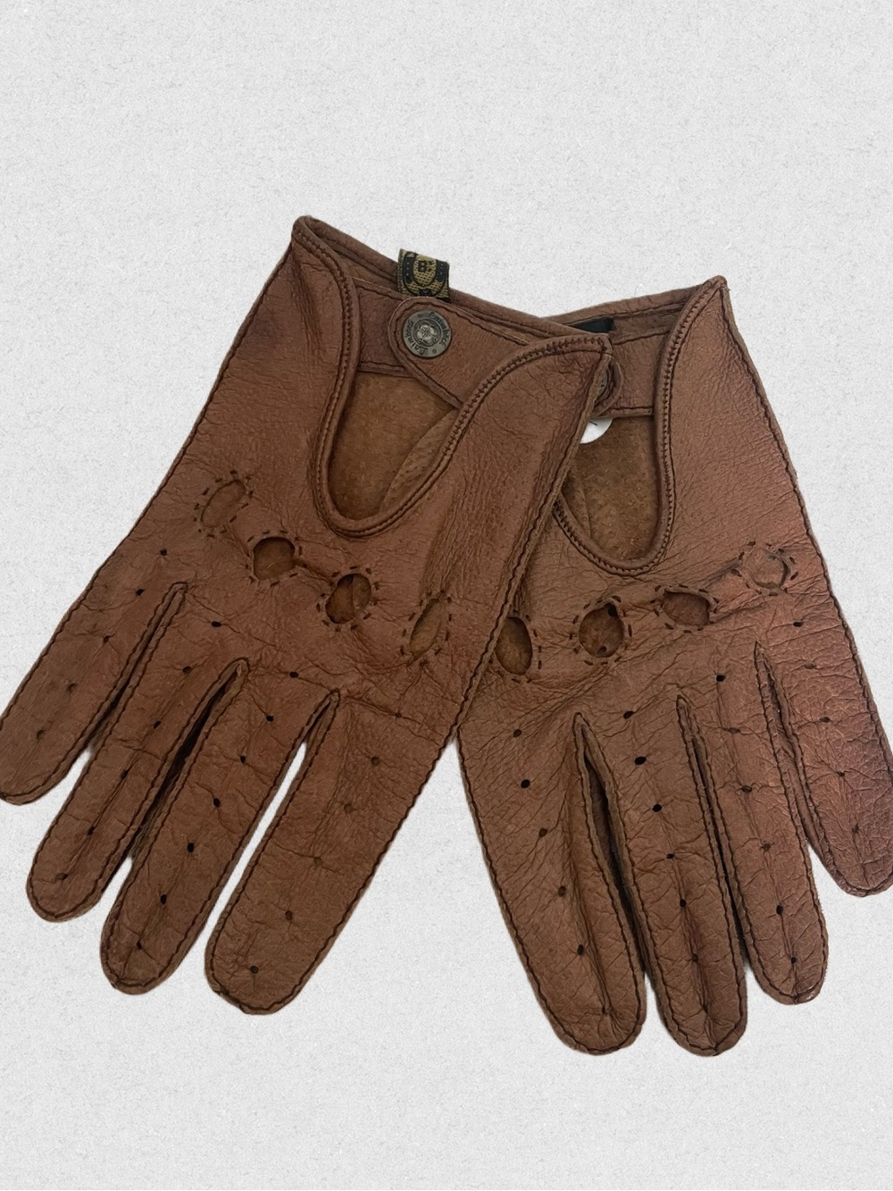 Brown Leather Driving Gloves - Classic Men’s